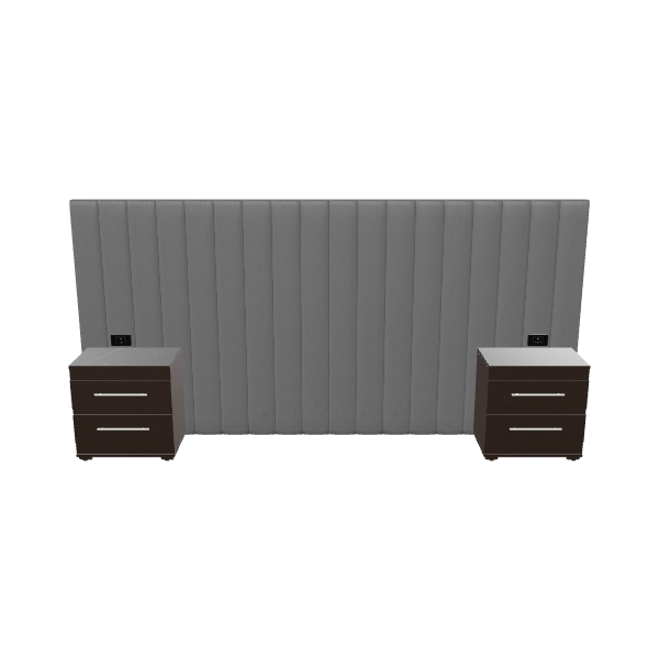 Elegant Bed Headboard Set 3D - 3D Model