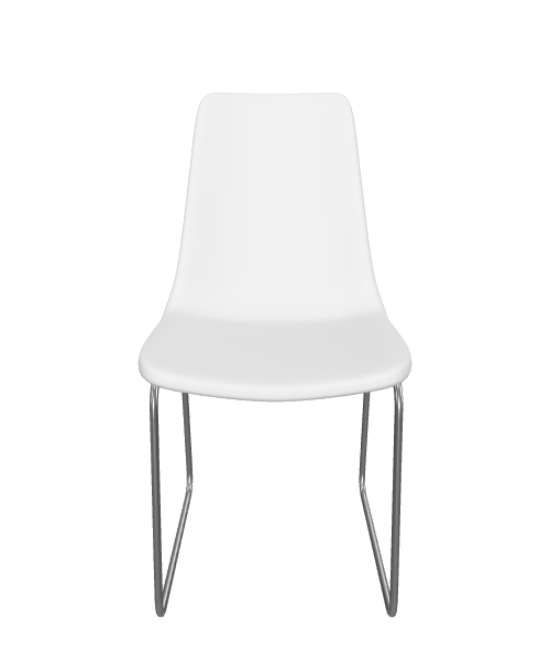 Minimalist White Chair Model - Furniture 3D Model