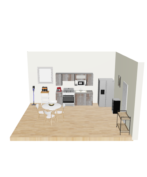 Modern Kitchen Interior 3D Model - Interior 3D Model