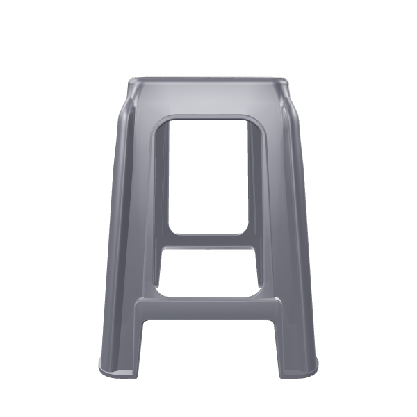 Stylish Plastic Stool 3D Model - 3D Model