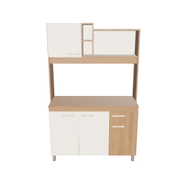Stylish Kitchen Cabinet 3D Model - 3D Model