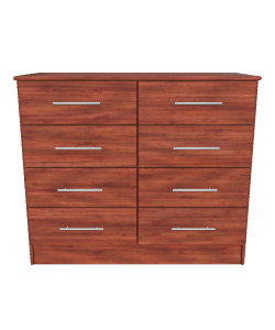 Wooden Modern 8-Drawer Dresser - Furniture 3D Model