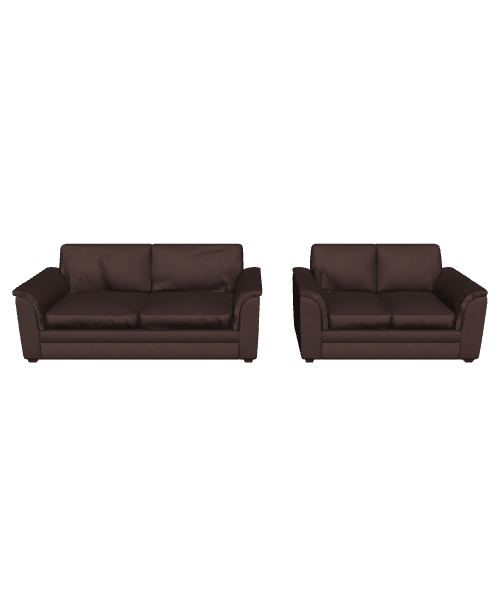 Stylish Leather Sofa Set 3D - 3D Model