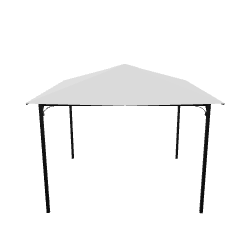 White Canopy Tent 3D Model - Exterior 3D Model