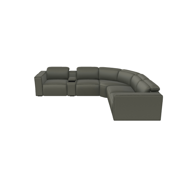 Contemporary Curved Sofa 3D Model - 3D Model