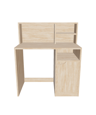 Minimalist Wooden Desk Model - 3D Model
