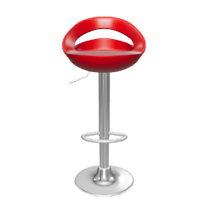 Contemporary Adjustable Bar Stool 3D - 3D Model