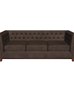 Sofa Roma 3C Velvet Chocolate 3D - 3D Model