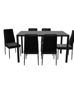 Stylish Modern Dining Set 3D - Furniture 3D Model