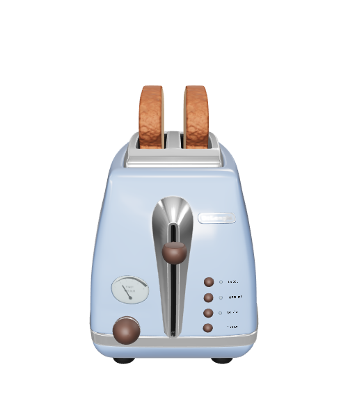 Stylish Vintage Toaster Model - Household 3D Model