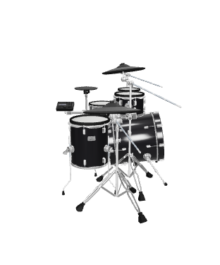 Realistic Black Drum Set 3D - Vehicle 3D Model