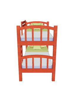 Stylish Bunk Bed 3D Model - Furniture 3D Model