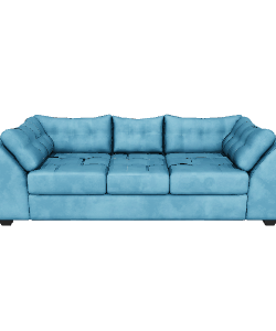 Sofa 3C Levante Blue Fabric Model - 3D Model