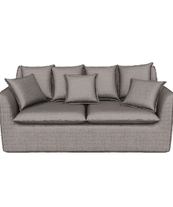 Stylish Fabric Sofa 3D Model - Furniture 3D Model