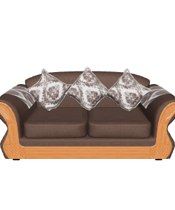 Stylish Brown Sofa 3D Model - 3D Model
