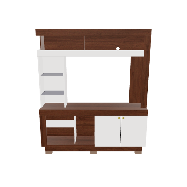 Stylish Wooden TV Stand Model - 3D Model