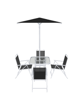 Outdoor Dining Set 3D Model - 3D Model