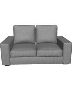 Modern Gray Sofa 3D Model - 3D Model