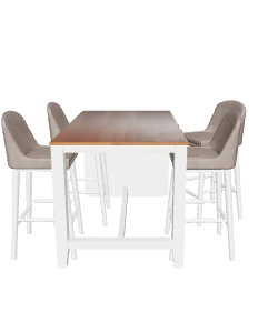 Stylish Modern Bar Table Set 3D Model - Furniture 3D Model