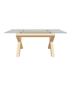 Stylish Glass Top Dining Table - 3D Model