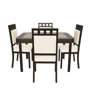 Stylish Dining Table Set 3D - 3D Model