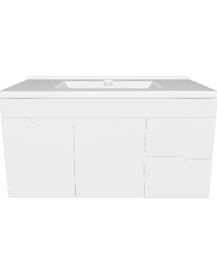 Minimalist White Bathroom Vanity 3D - 3D Model