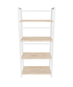 Minimalist Wooden Bookshelf 3D Model - 3D Model