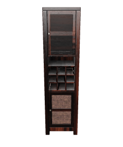 Stylish Wooden Display Cabinet 3D - Furniture 3D Model