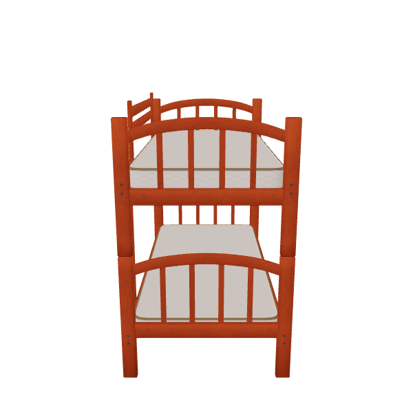 Stylish Bunk Bed 3D Model - Furniture 3D Model