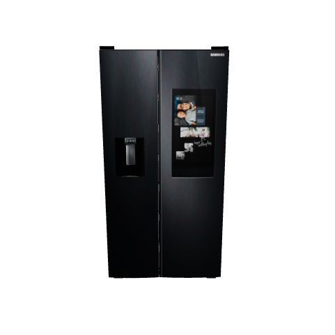 Modern Black Refrigerator 3D Model - Household 3D Model