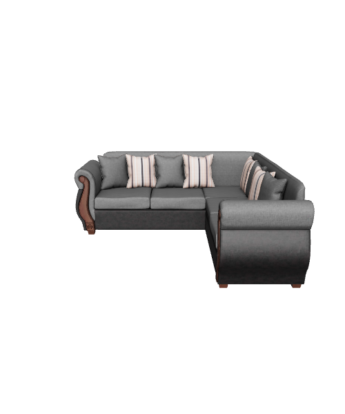 Elegant Corner Sofa 3D Model - 3D Model