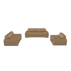 Contemporary Sofa Set 3D Model - Furniture 3D Model