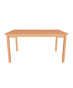 Elegant Wooden Dining Table 3D - 3D Model