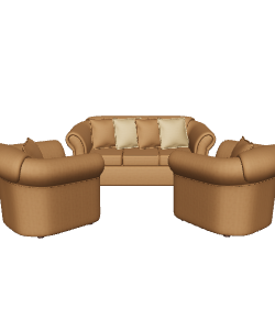 Chic Sofa Set 3D Model - 3D Model