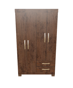 Stylish Wooden Cabinet 3D Model - 3D Model