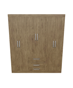 Stylish Wooden Wardrobe Model - Furniture 3D Model