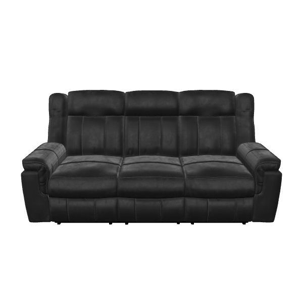 Stylish Black Reclining Sofa 3D - 3D Model