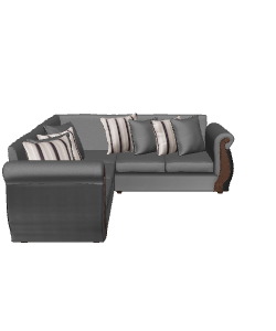 Contemporary Grey Sofa 3D Model - 3D Model