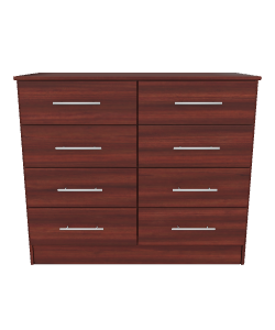 Contemporary Wooden Chest of Drawers 3D Model - Furniture 3D Model