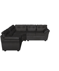 Contemporary Black Leather Sectional Sofa 3D Model - 3D Model
