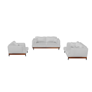 Contemporary Sofa Set 3D Model - Furniture 3D Model