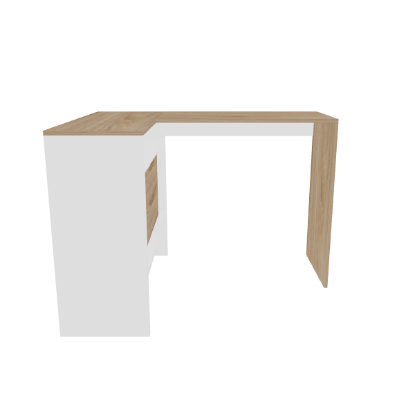 Stylish L-Shaped Desk Model - 3D Model