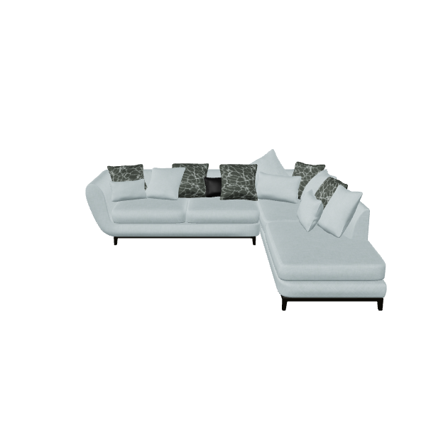 Contemporary L-Shaped Sofa Model - 3D Model