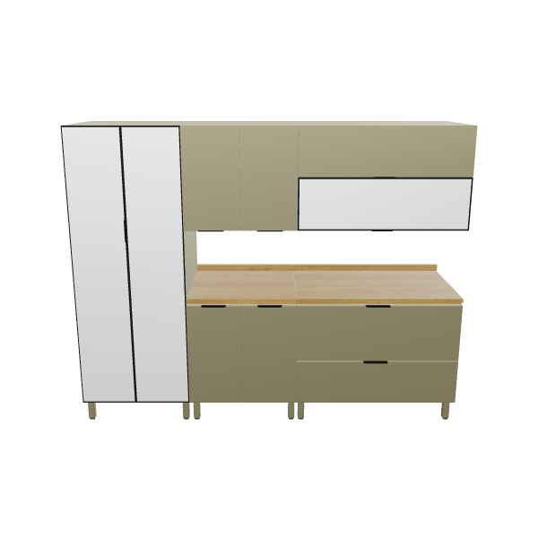 Stylish Modern Kitchen Cabinet Set 3D Model - Interior 3D Model