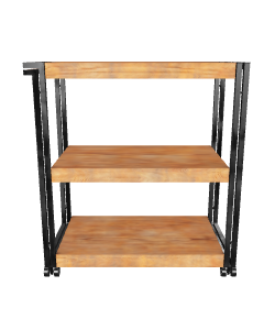 Industrial Wooden Shelf Rack 3D - 3D Model