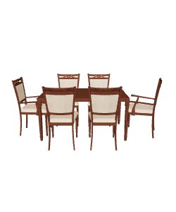 Elegant Wooden Dining Set 3D - Furniture 3D Model