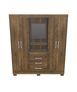 Stylish Wooden Storage Cabinet 3D Model - Furniture 3D Model