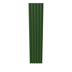 Stylized Green Vertical Panel 3D Model - Interior 3D Model