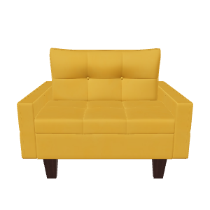 Stylish Yellow Sofa 3D Model - 3D Model