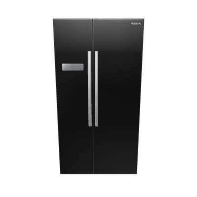 Sleek Black Refrigerator 3D Model - 3D Model